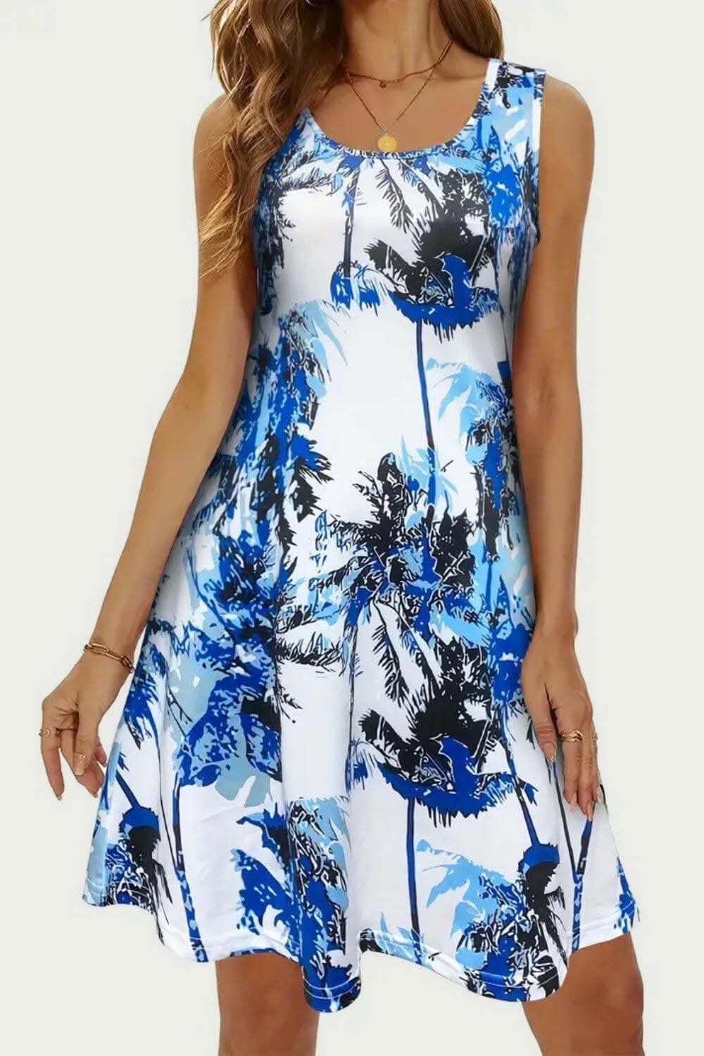 Chic scoop neck mini dress - Love Salve 