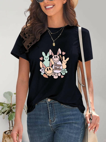 Chic sheer graphic tee for women 