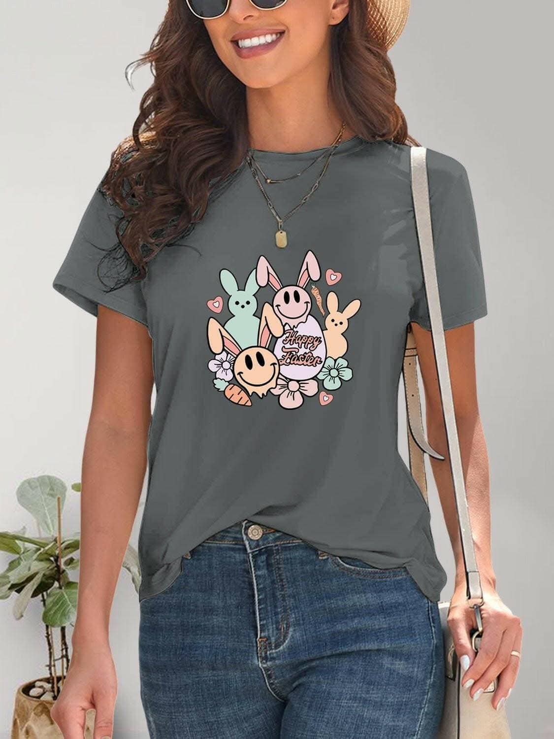 Chic sheer graphic tee for women 