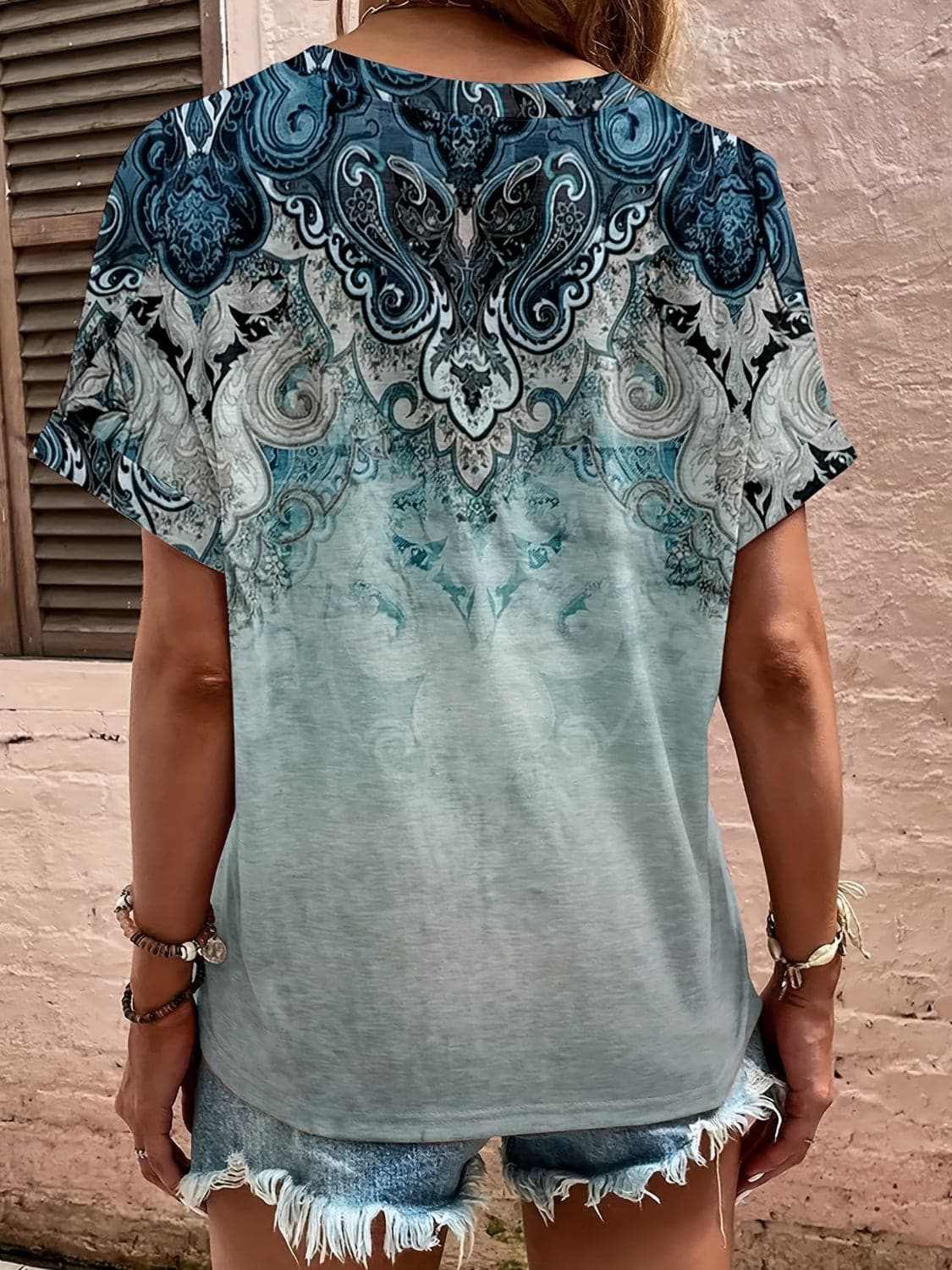Chic sheer short sleeve blouse - Love Salve 