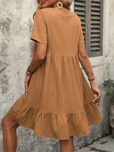 Chic sheer v-neck mini dress - Love Salve 