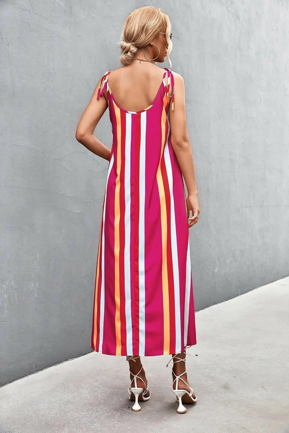 Chic sleeveless striped dress - Love Salve 