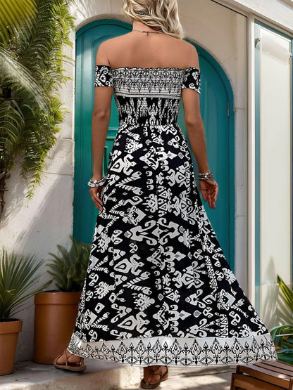 Chic slit off-shoulder dress - Love Salve 
