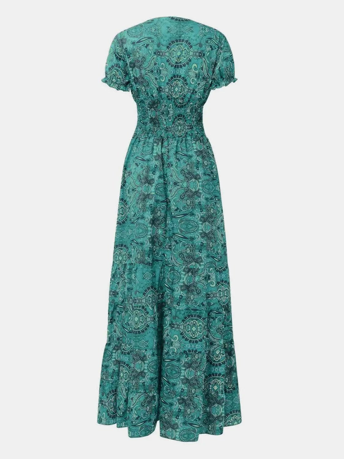 Chic smocked v-neck dress - Love Salve 