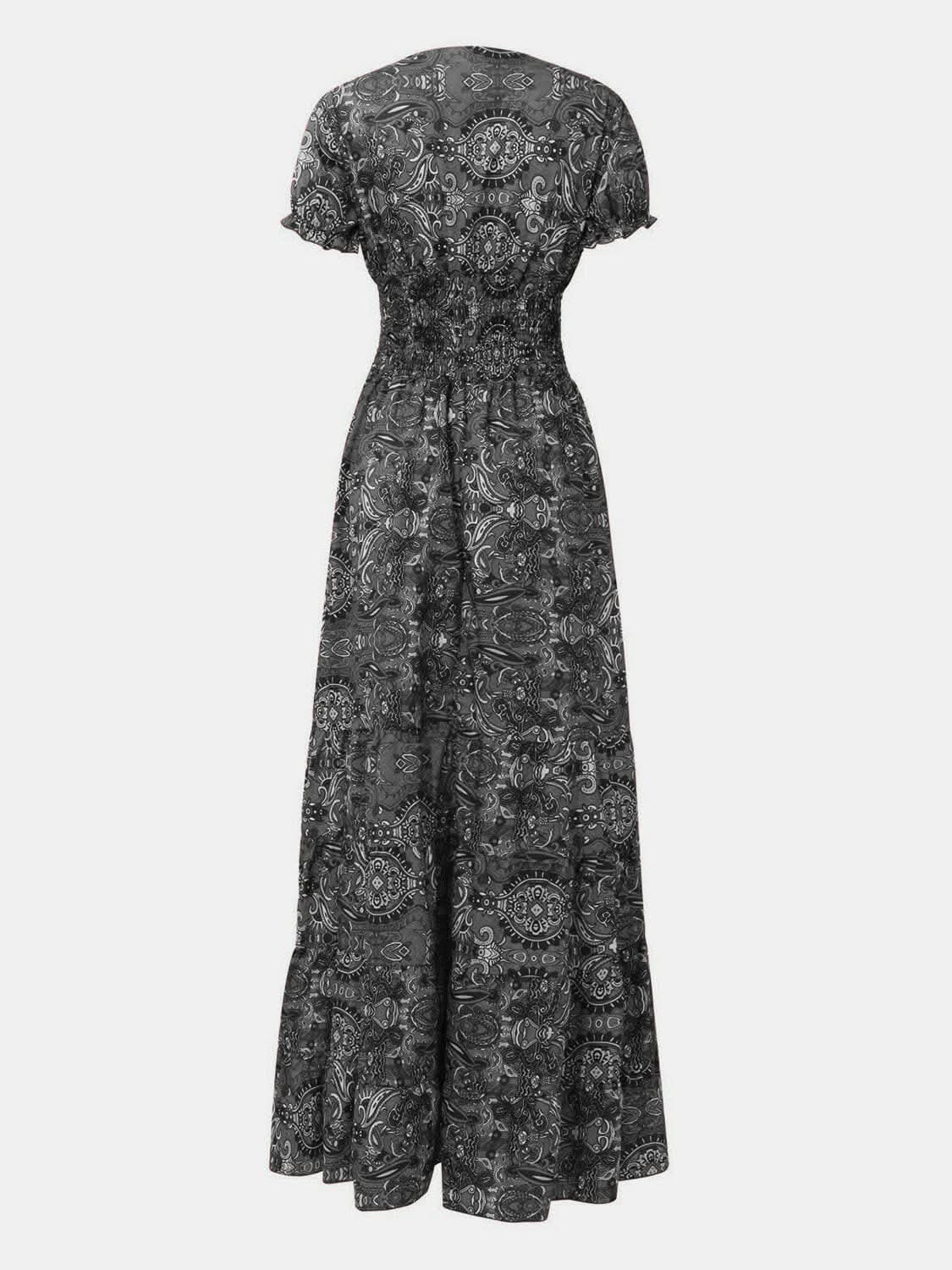 Chic smocked v-neck dress - Love Salve 