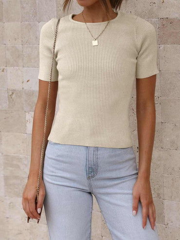 Chic stretchy short sleeve top - Love Salve 