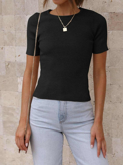 Chic stretchy short sleeve top - Love Salve 