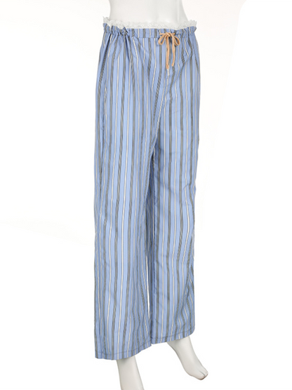 Chic striped casual trousers for girls 