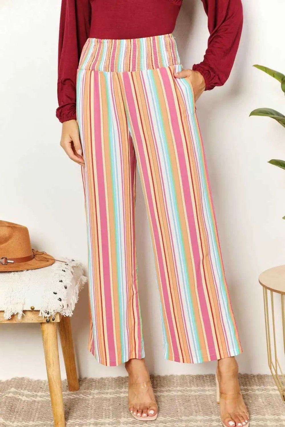 Chic striped pants with pockets - Love Salve 