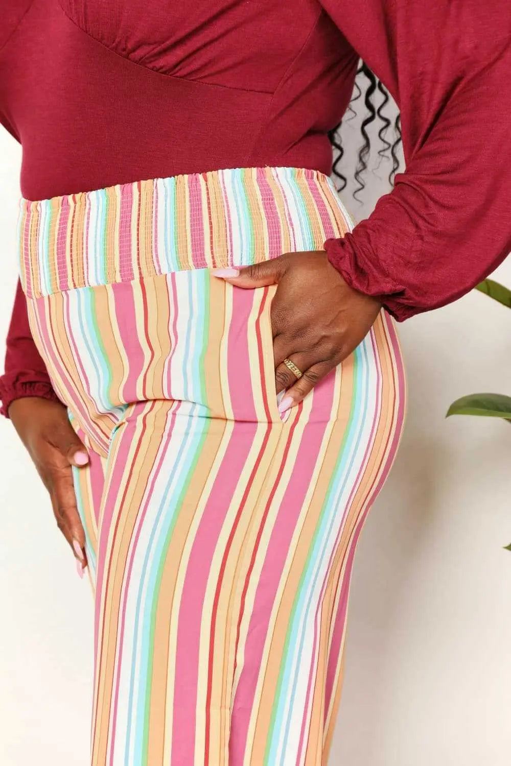 Chic striped pants with pockets - Love Salve 