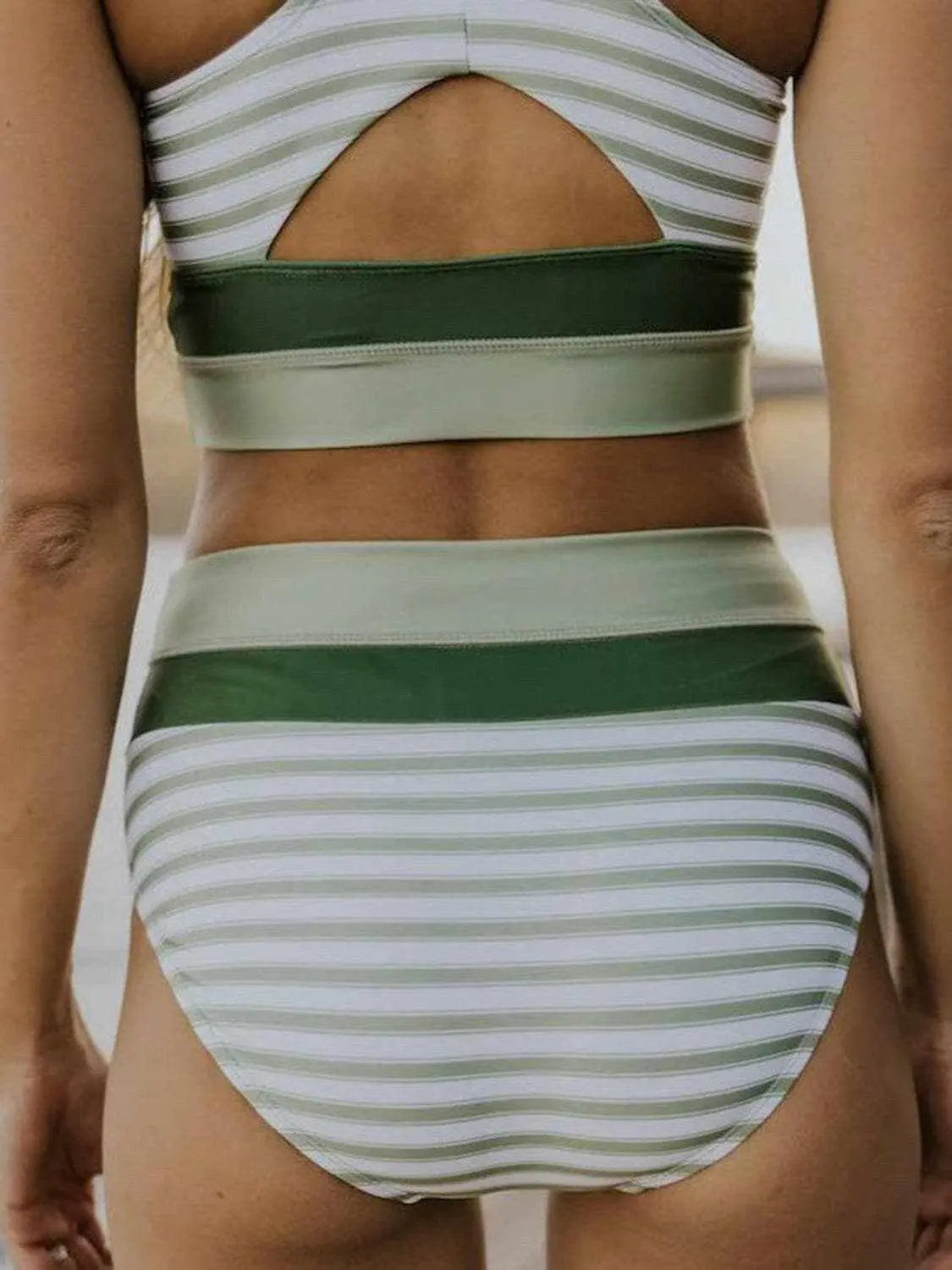 Chic striped swimwear set - Love Salve 