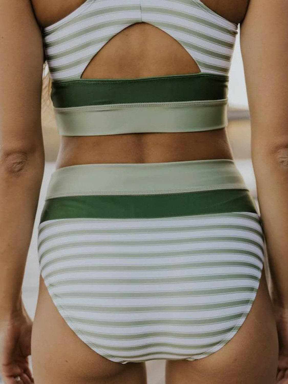 Chic striped swimwear set - Love Salve 