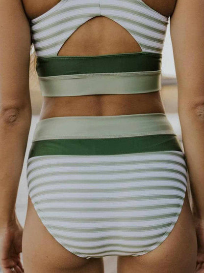 Chic striped swimwear set - Love Salve 