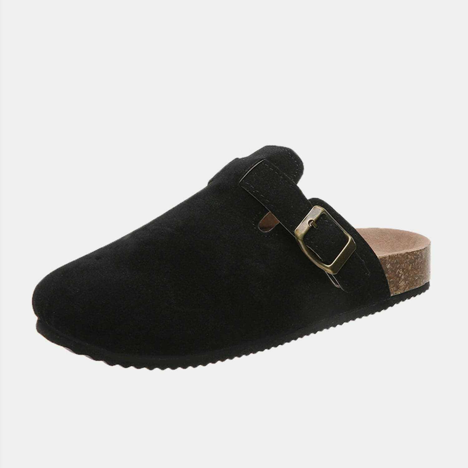 Chic suede closed-toe buckle sandals - Love Salve 