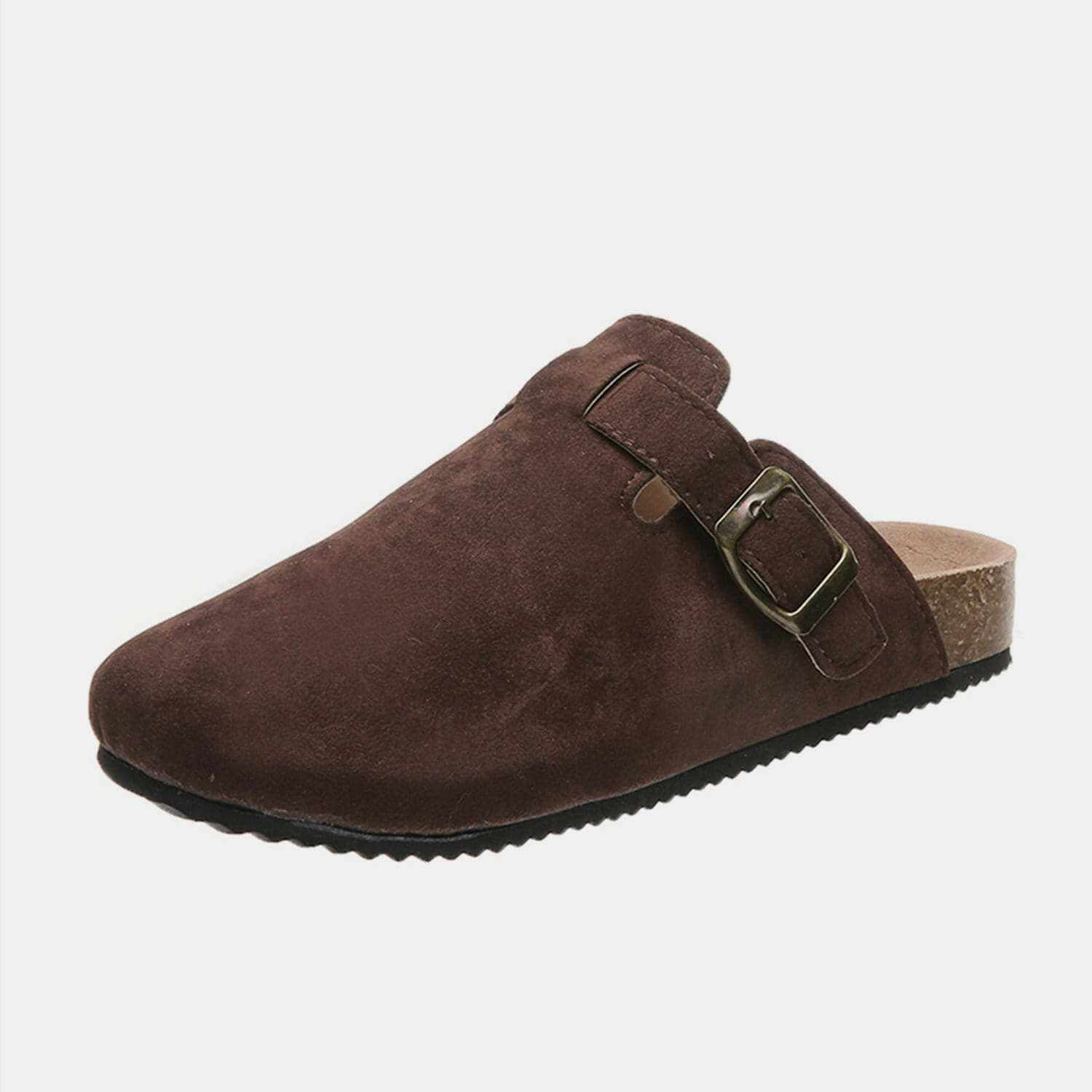 Chic suede closed-toe buckle sandals - Love Salve 