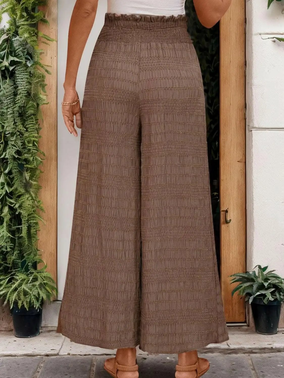 Chic tied wide leg pants - Love Salve 