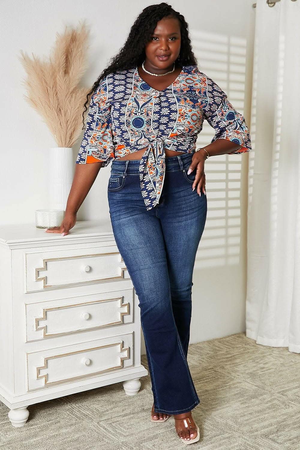 Chic vibe tie-front blouse - Love Salve 