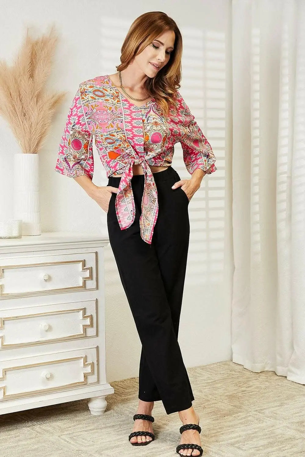 Chic vibe tie-front blouse - Love Salve 