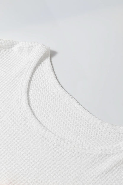 Chic white colorblock plus size tee - Love Salve 