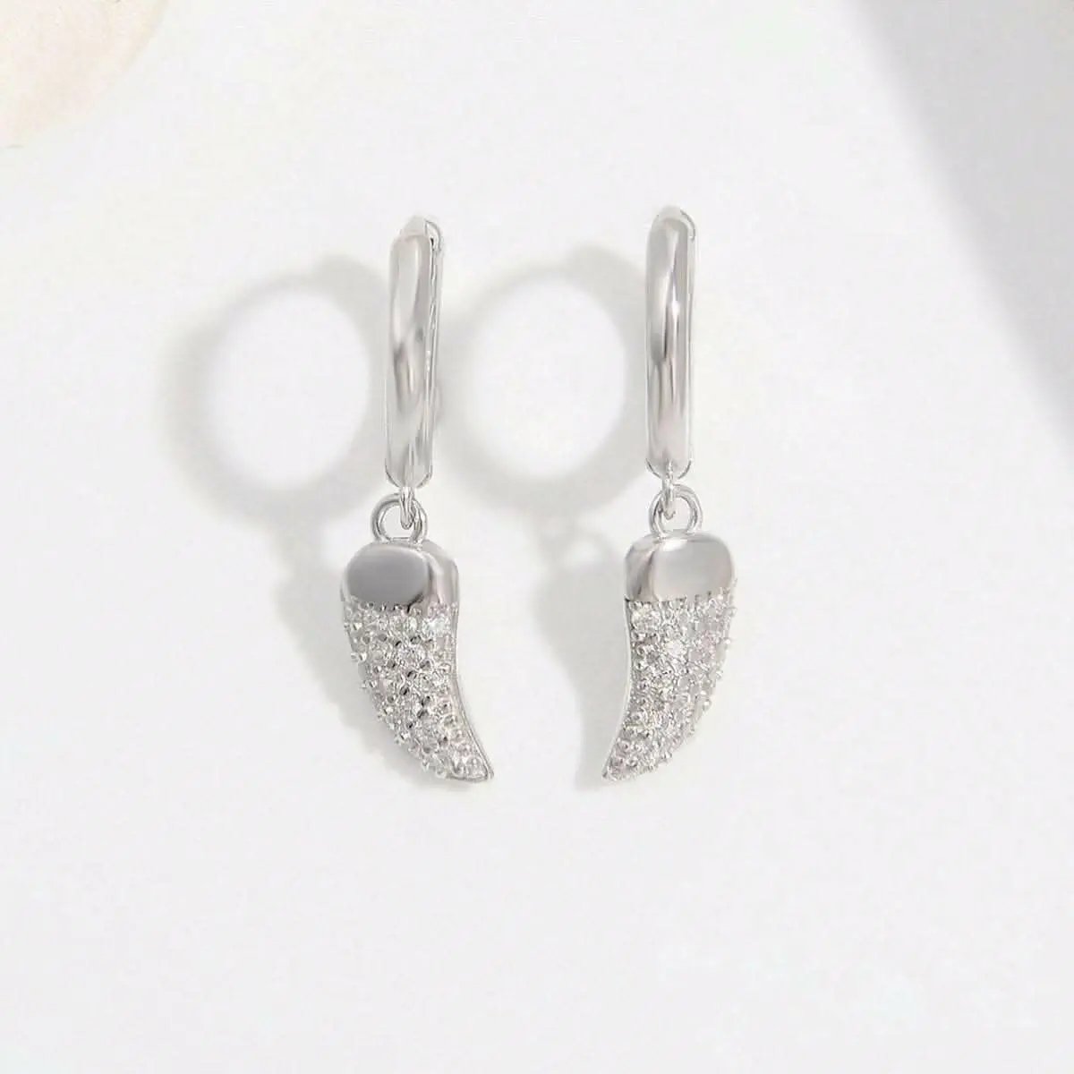 Chili zircon earrings in silver - Love Salve 