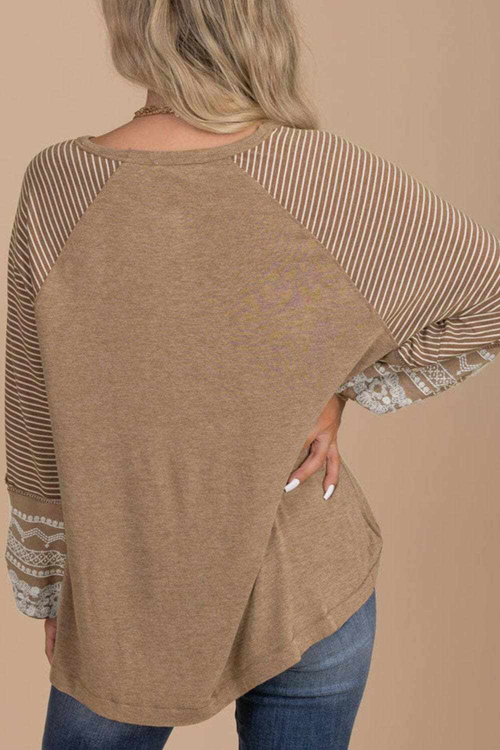 Classic striped long sleeve blouse - Love Salve 