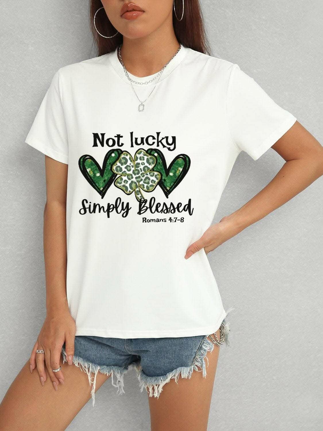 Clover charm short sleeve tee 