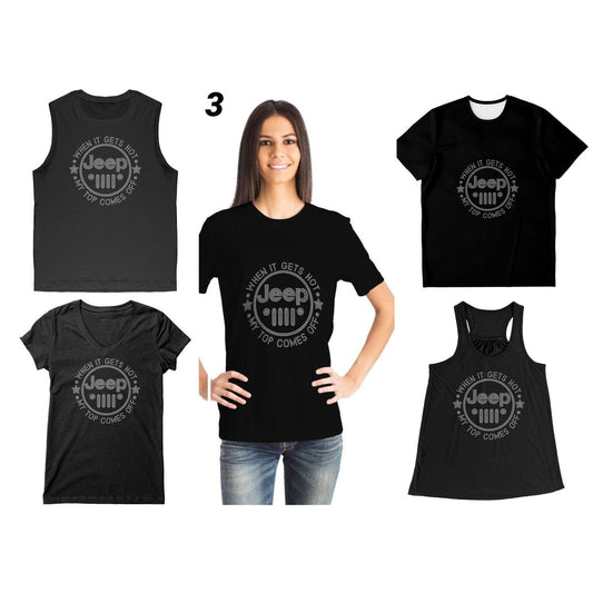 Topless Rhinestone Offroad Grill Tee Shirt Crew Neck, V Neck, Tank Top MM