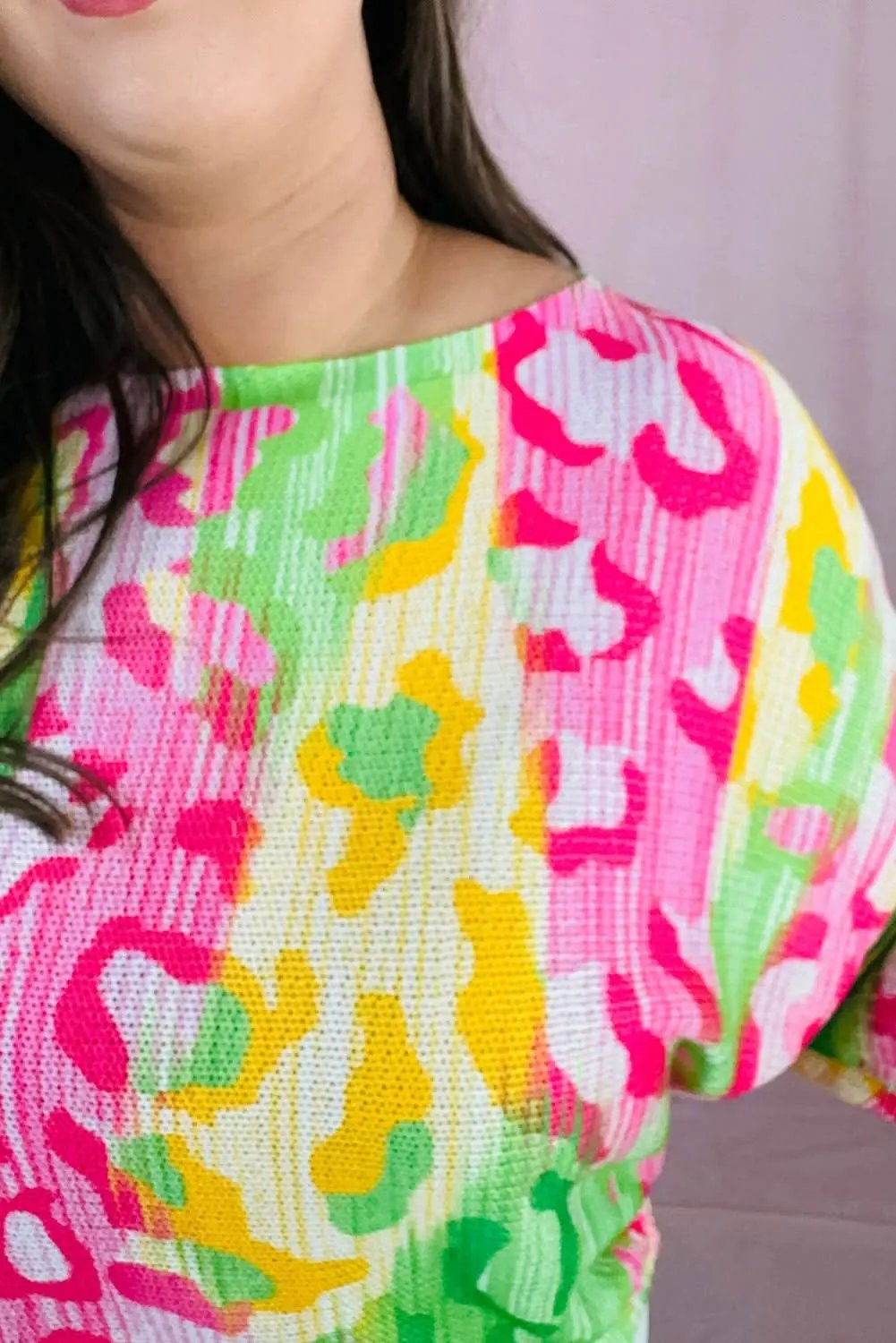 Color block leopard tee - plus size - Love Salve 