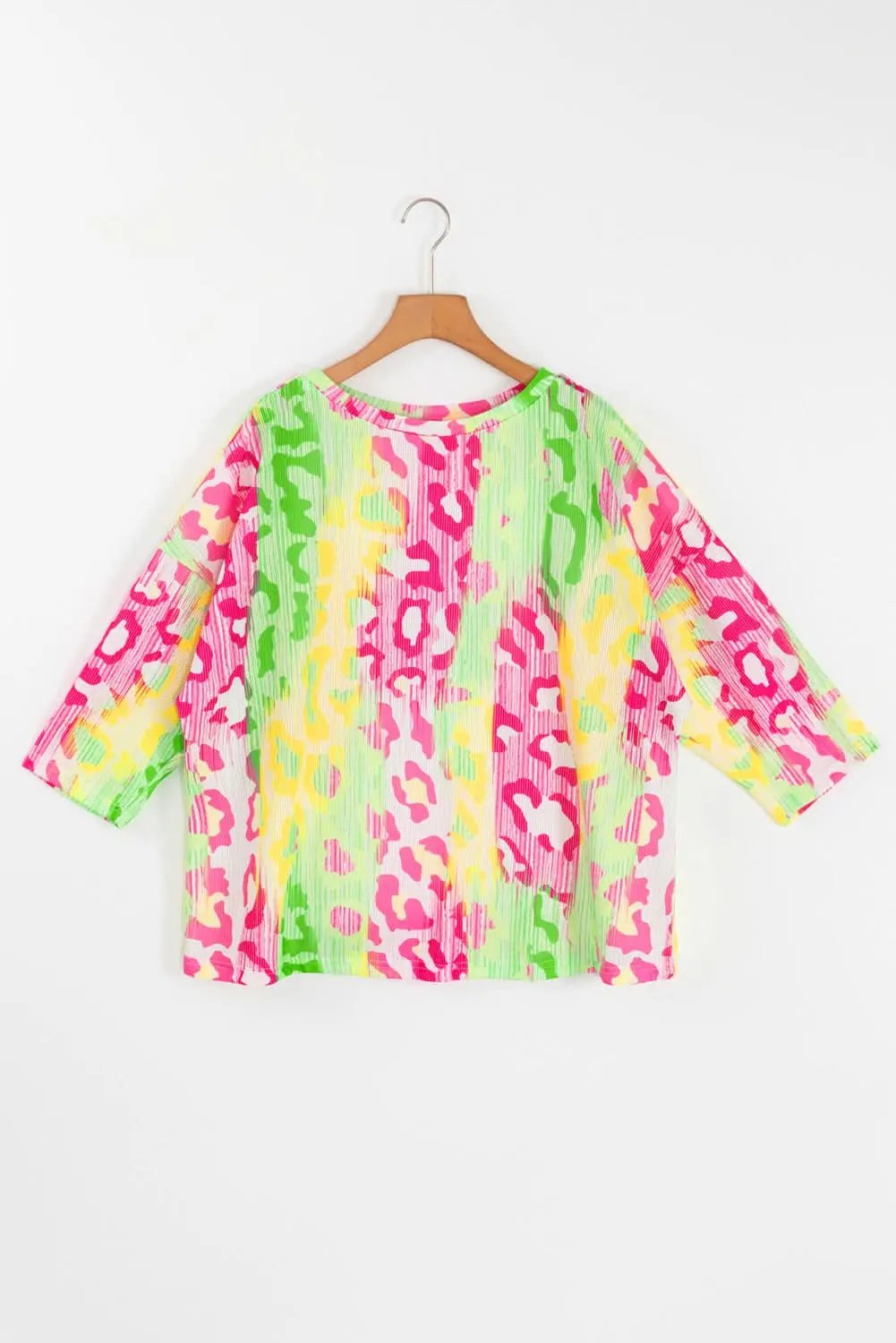 Color block leopard tee - plus size - Love Salve 