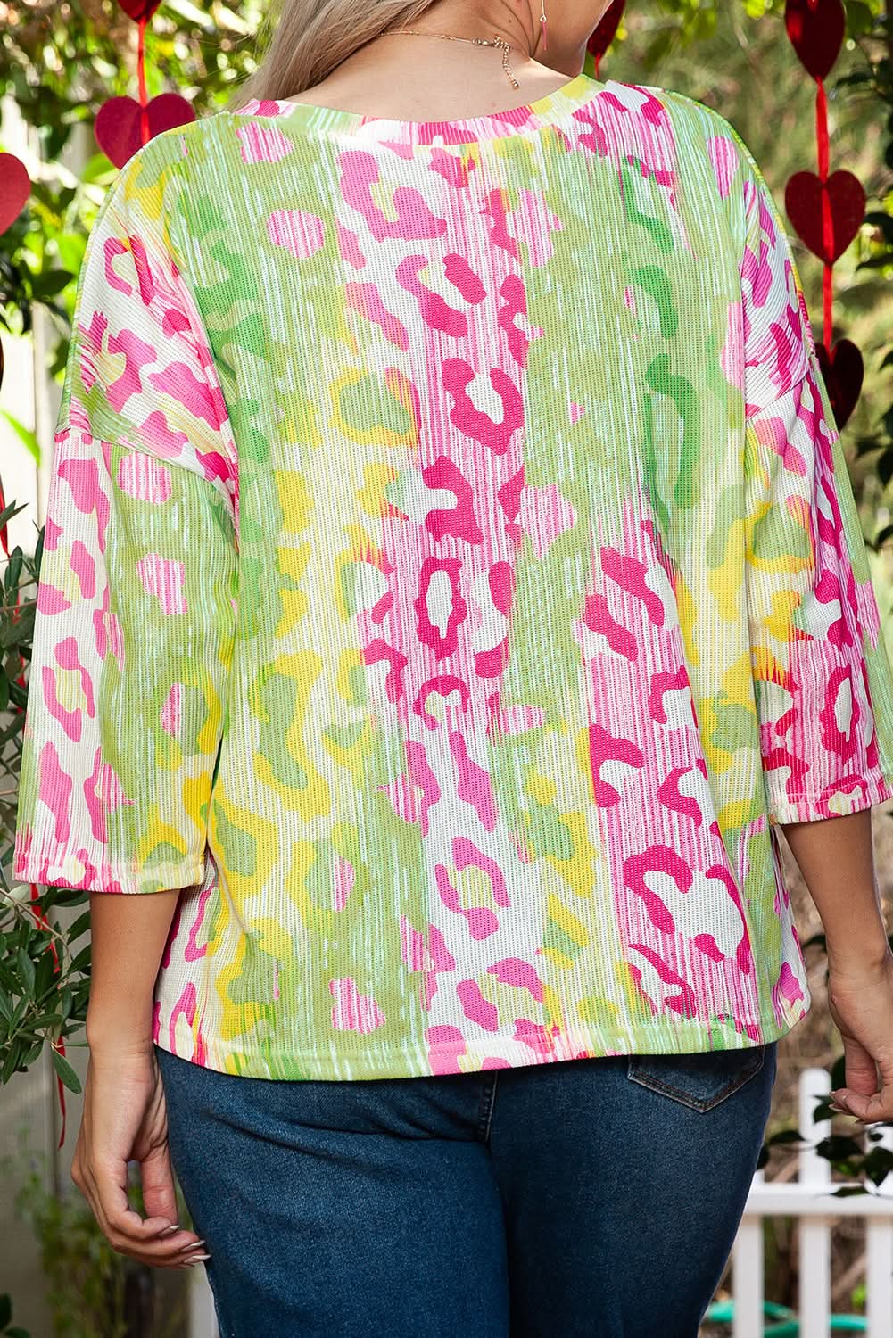 Color block leopard tee - plus size - Love Salve 