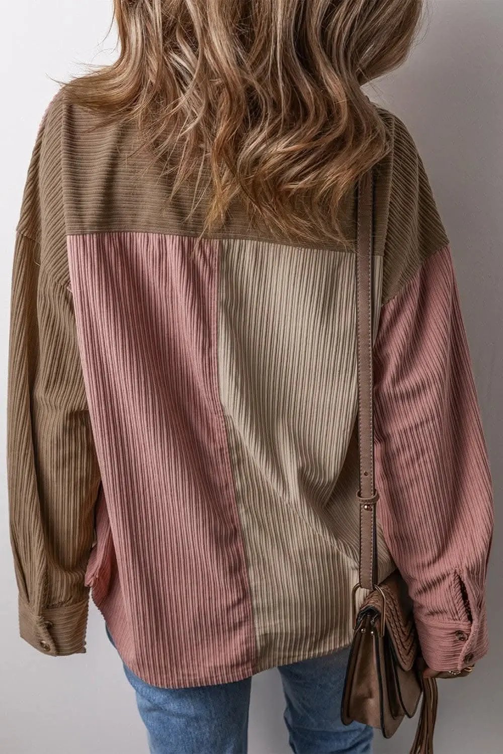 Color block shacket with pockets - Love Salve 