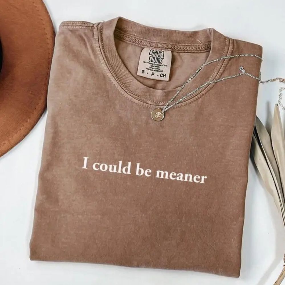 Comfort Colors I Could Be Meaner Shirt Adorb Custom Tees