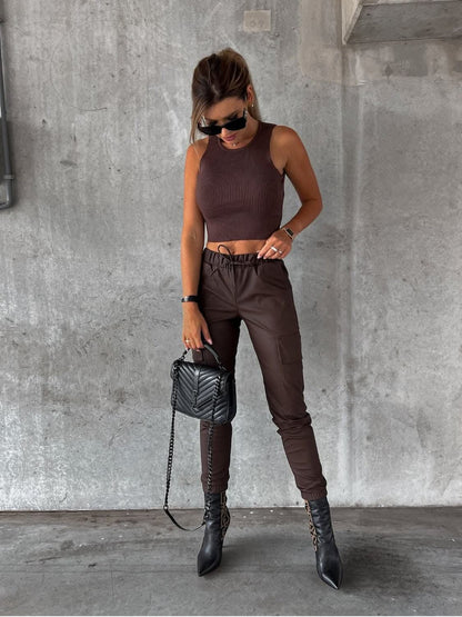 Comfortable drawstring pants with pockets 