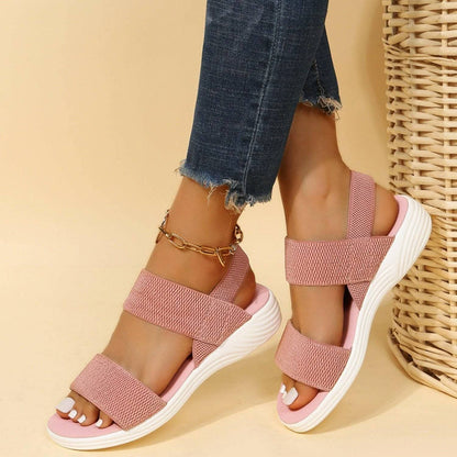 Comfortable low heel rubber sandals - Love Salve 