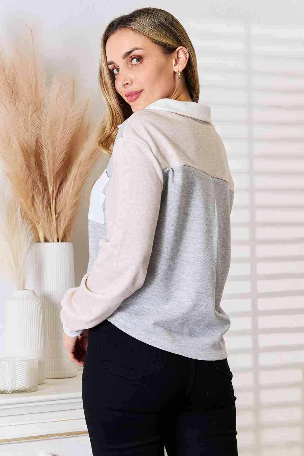 Contemporary color block top - Love Salve 