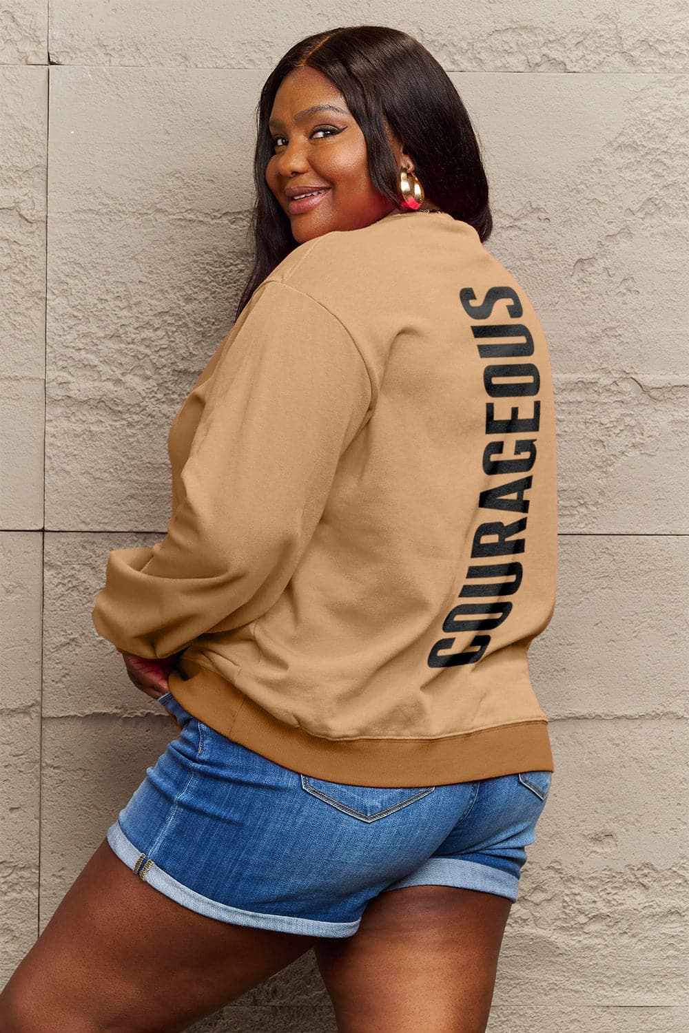 Courageous graphic sweatshirt - Simply Love - Love Salve 