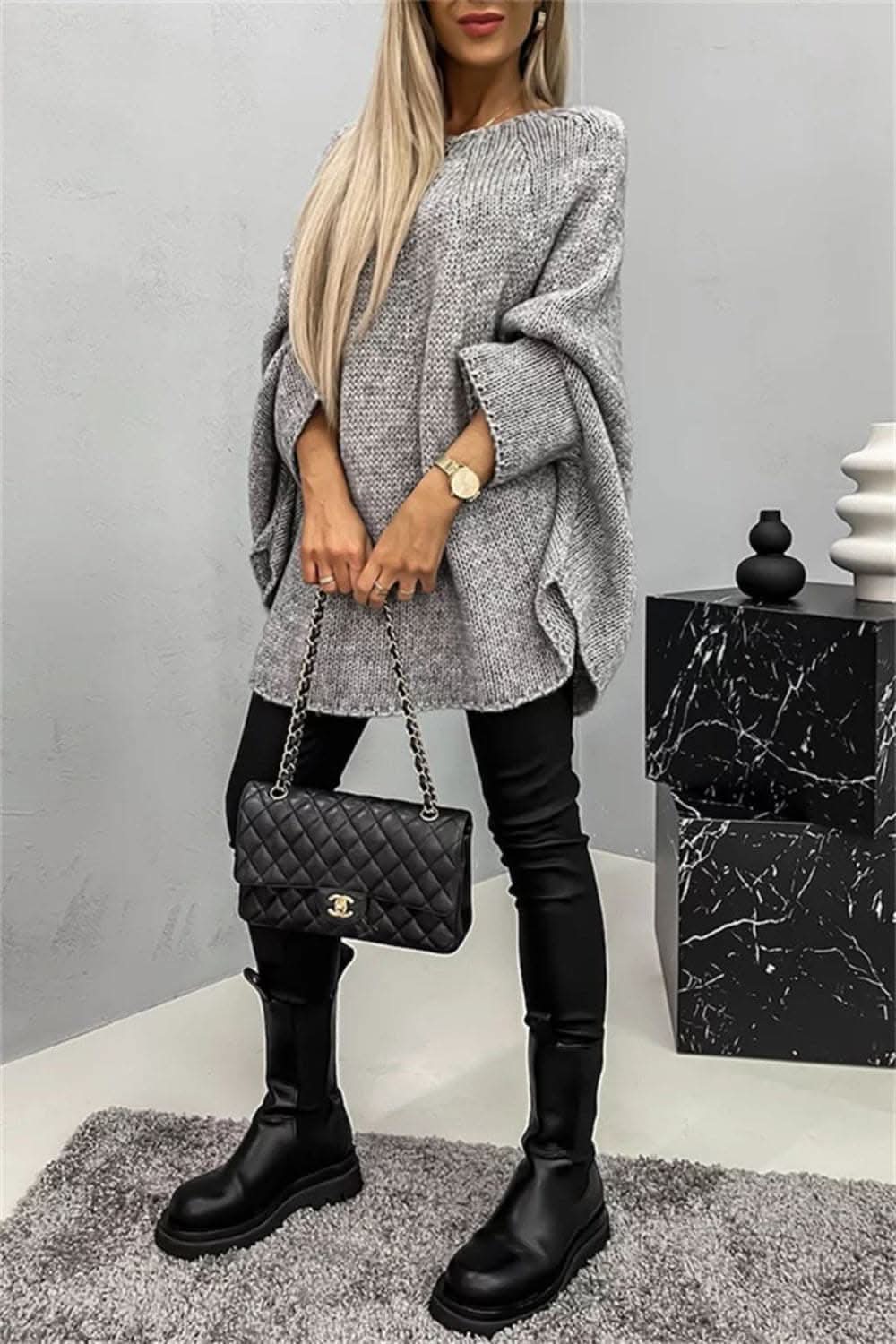 Cozy Batwing Sleeve Sweater - Love Salve 