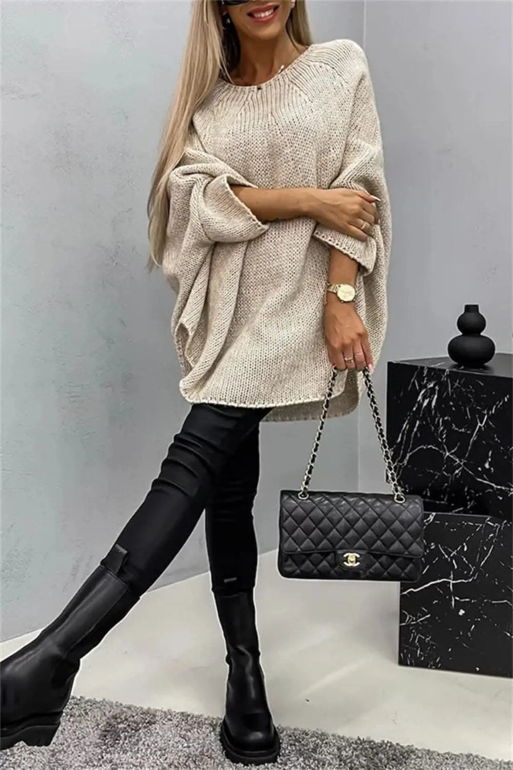 Cozy Batwing Sleeve Sweater - Love Salve 
