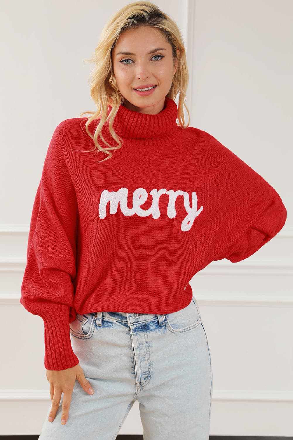Cozy Merry High Neck Pullover - Love Salve 