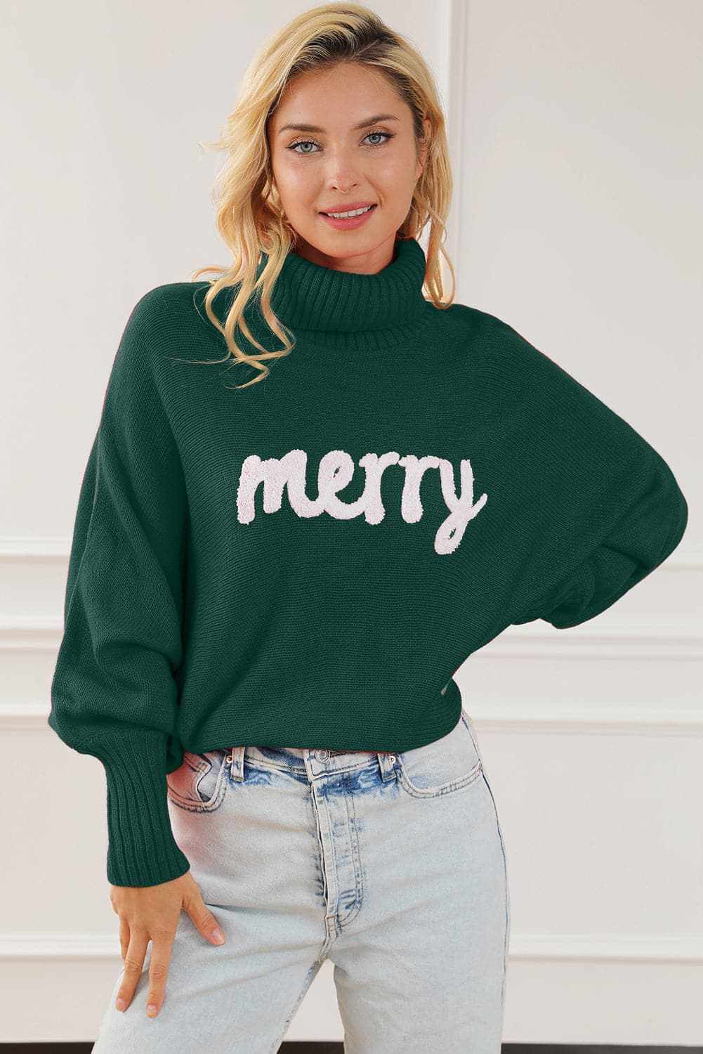 Cozy Merry High Neck Pullover - Love Salve 