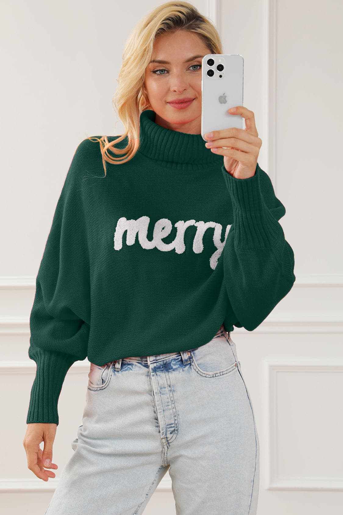 Cozy Merry High Neck Pullover - Love Salve 
