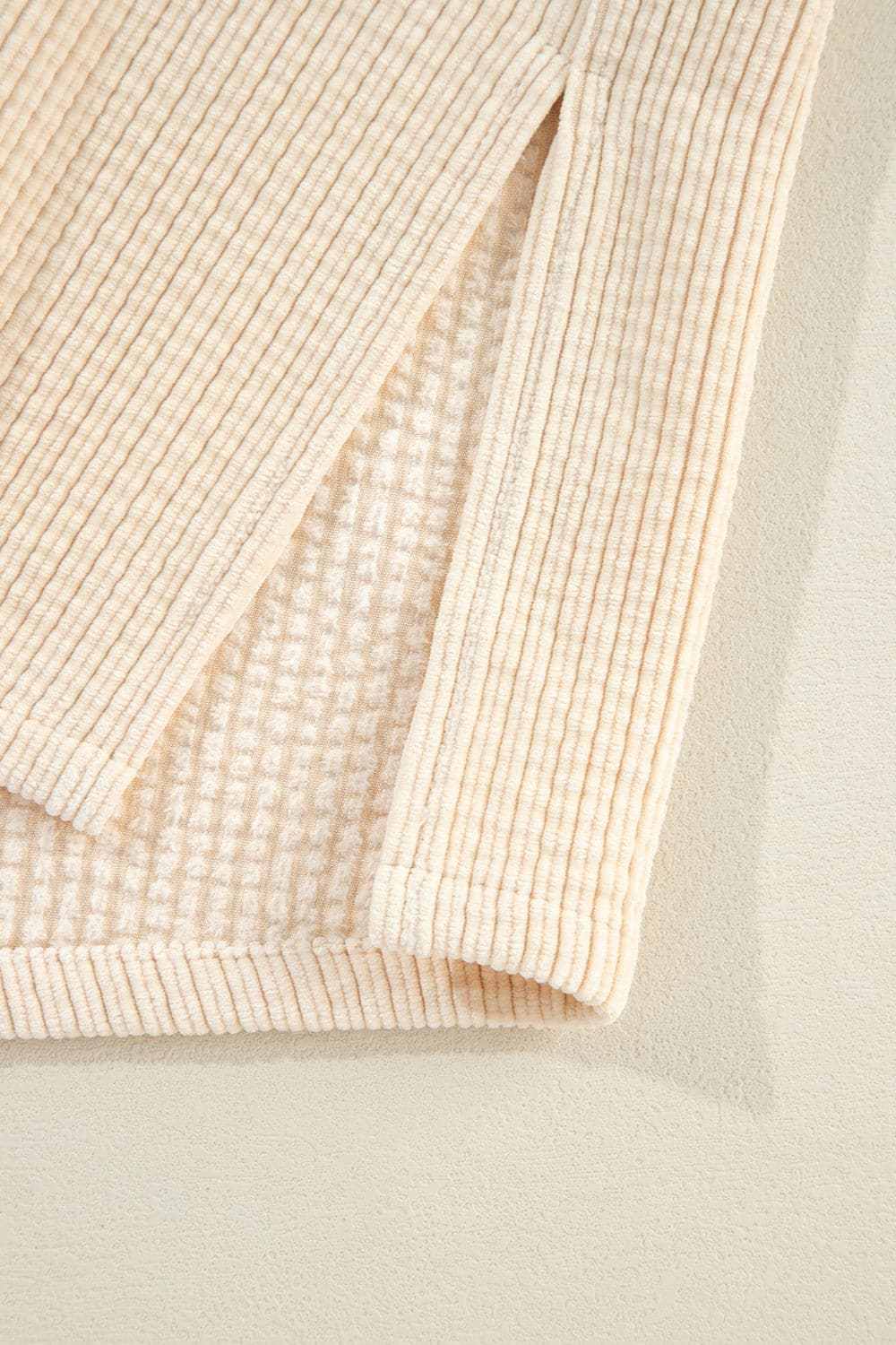 Cozy button-up shacket with pockets 