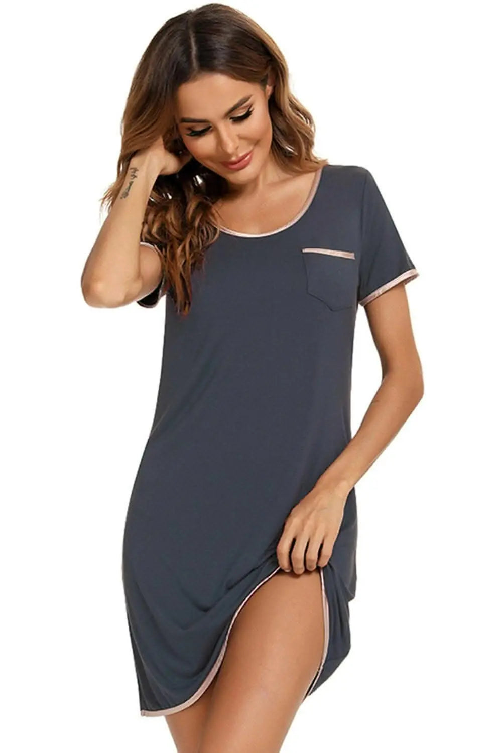Cozy chic round neck dress - Love Salve 