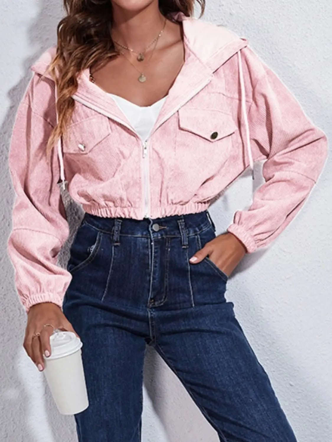 Cozy hooded jacket with pockets - Love Salve 