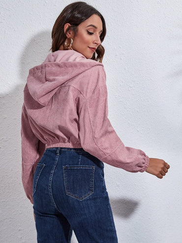 Cozy hooded jacket with pockets - Love Salve 