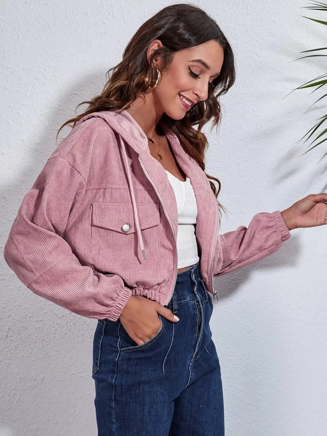 Cozy hooded jacket with pockets - Love Salve 