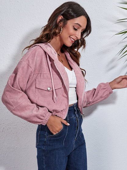 Cozy hooded jacket with pockets - Love Salve 