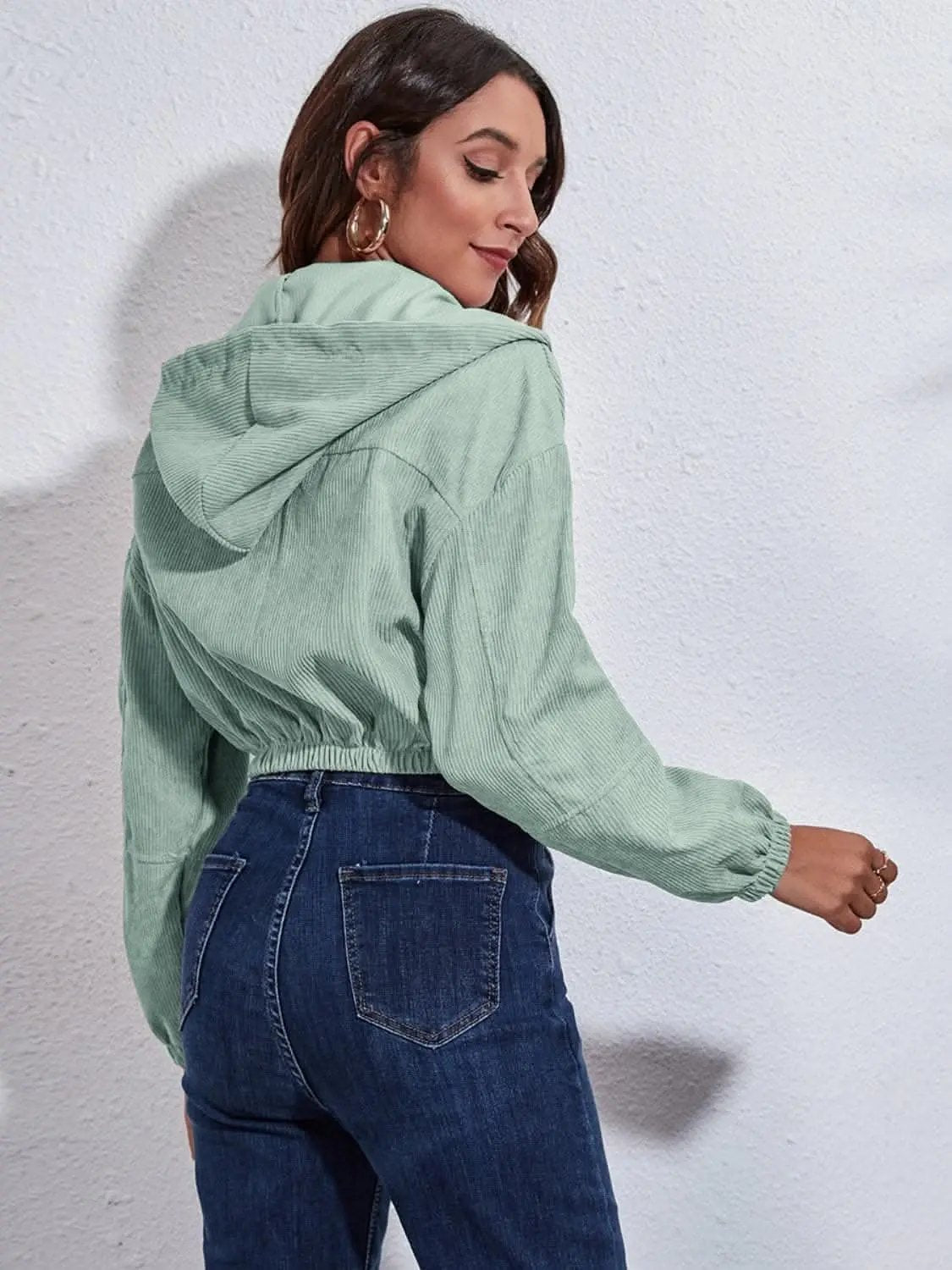 Cozy hooded jacket with pockets - Love Salve 