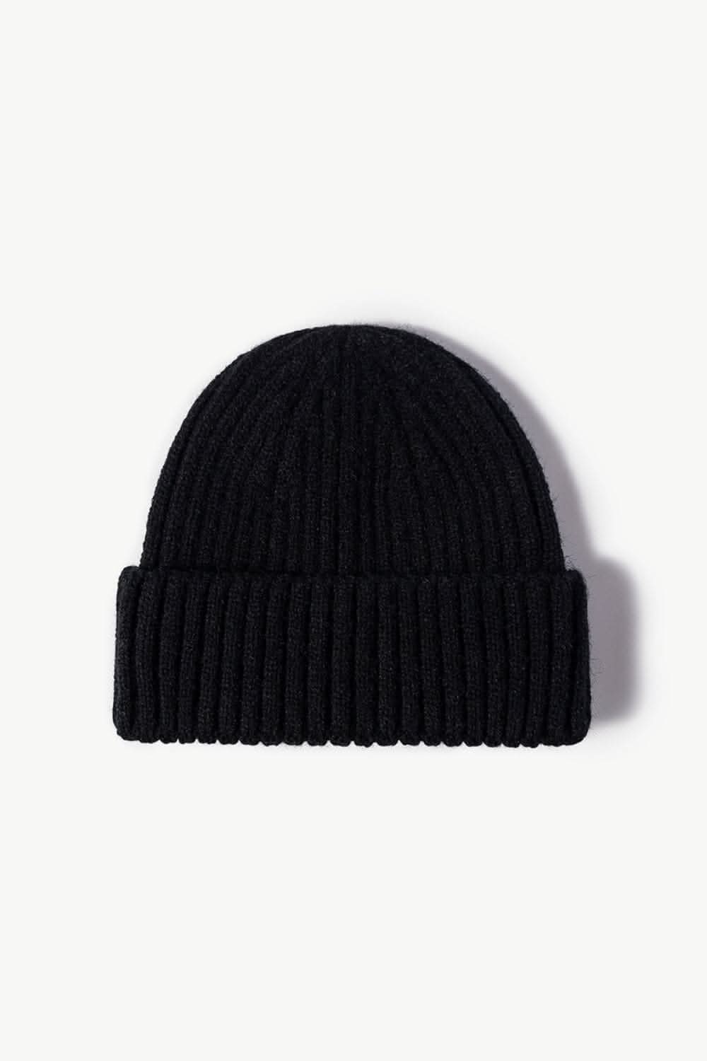 Cozy knit beanie with ribbed cuffs 