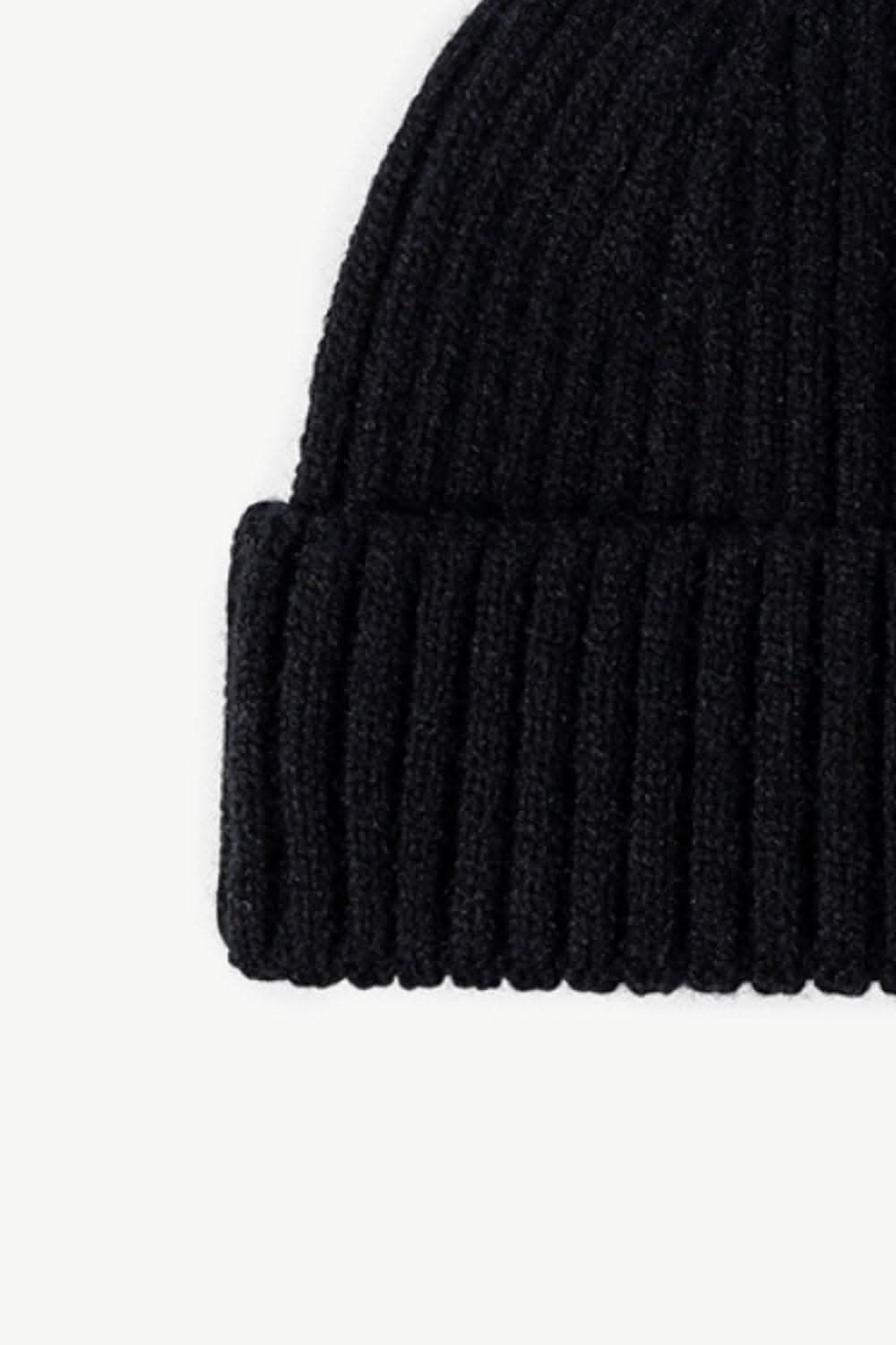 Cozy knit beanie with ribbed cuffs 